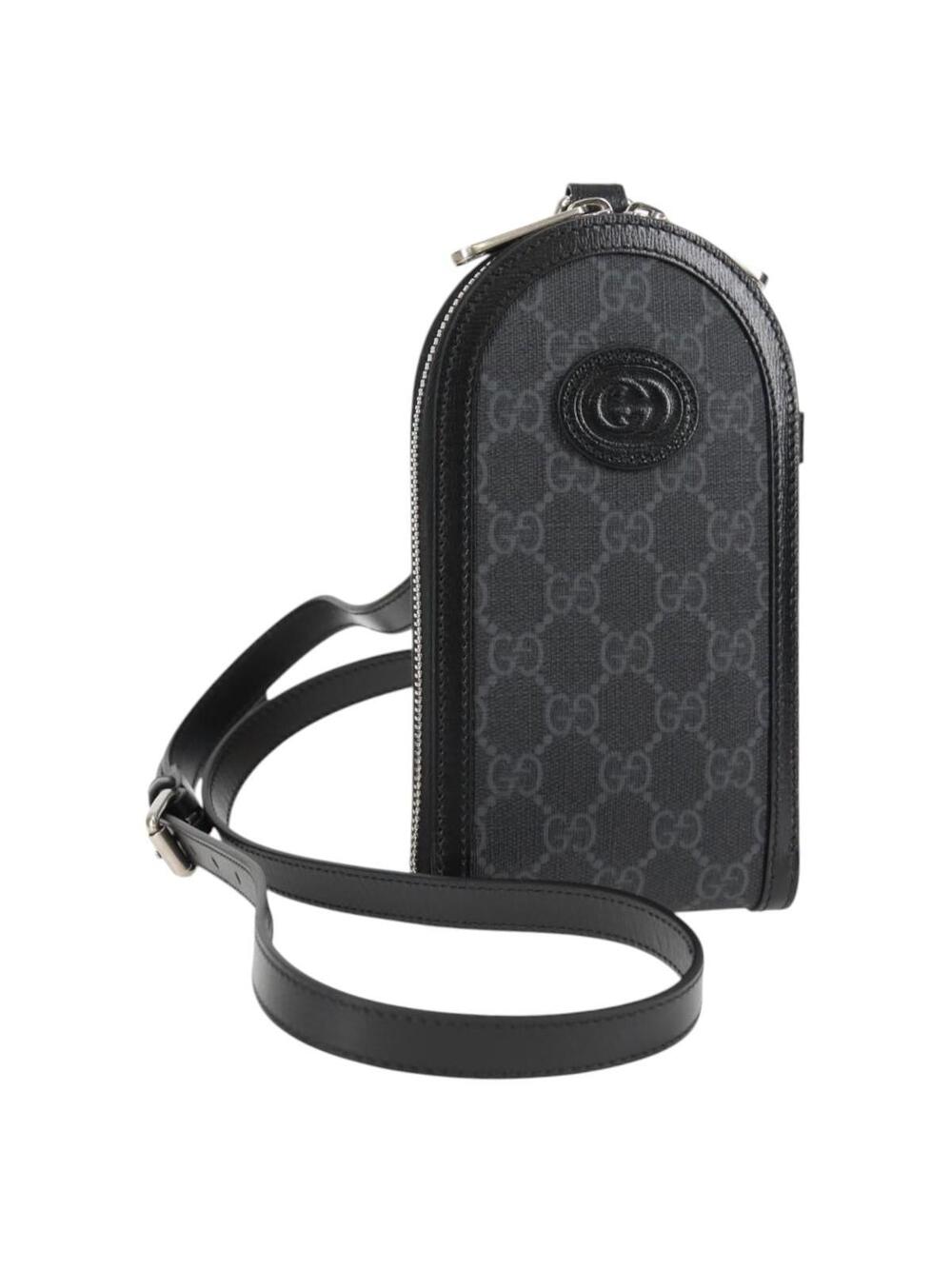 Gucci Gg Supreme Shoulder Bag Pvc Black #344250G86B